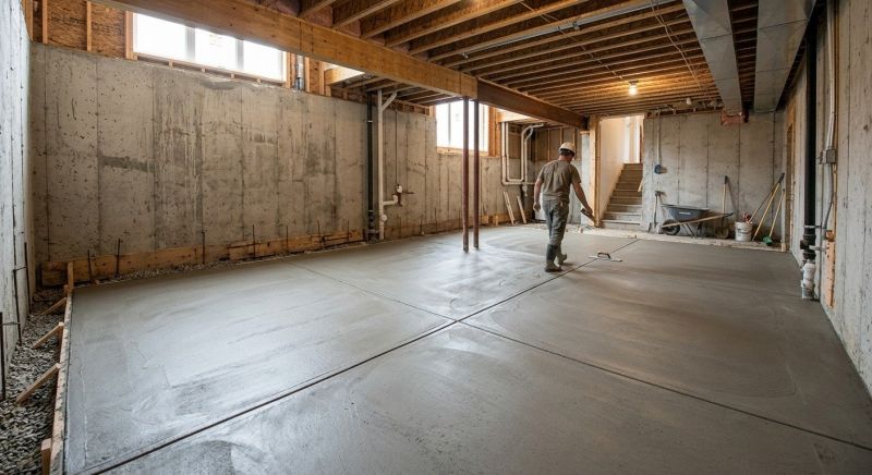 Basement Concrete Installation in Stafford County, VA