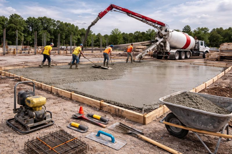 Commercial Slab Construction in Woodford, VA