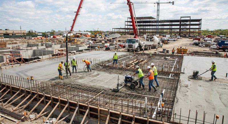 Commercial Slab Installation in Fredericksburg, VA