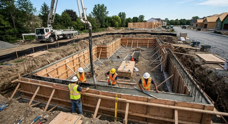 Concrete Foundation Installation in Woodford, VA